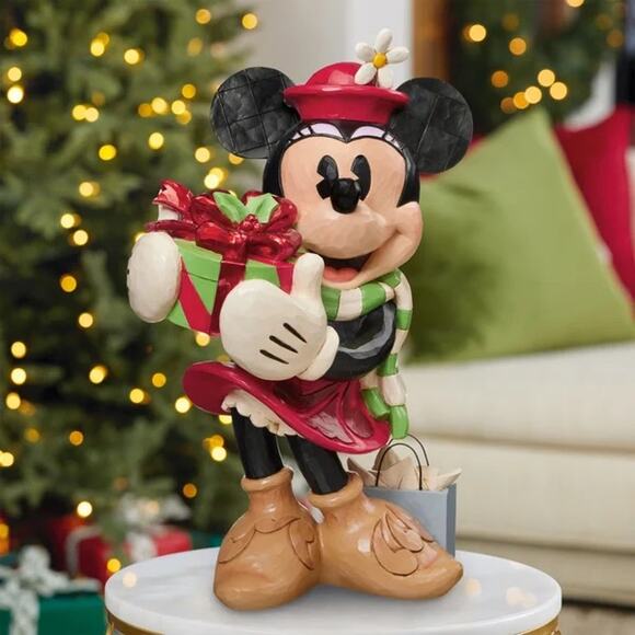 Disney Holiday Minnie with Presents Statue by Jim Shore - Picture 1 of 4